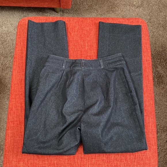 Gunex Italy Black Denim Jean Trouser Pants Leather Trim - Picture 3 of 12